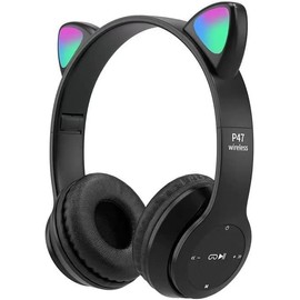 YY KATTY Upgraded Hybrid Active Headphones with Transparent Modes Playtime Wireless Bluetooth with Mic, Deep Bass Soft-Earpads Fast Charging-Black