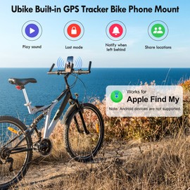 Ubike GPS Tracker, Bicycle Phone Holder, Hidden Bike Phone Holder, Compatible with Apple Find My (iOS Only), Lost Mode, No Monthly Fee, Anti Theft GPS Tracker
