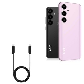 BoxWave Cable Compatible with Xgody V50 - DirectSync PD Cable (3ft) - USB-C to USB-C (100W), Type C Braided 3ft Charge and Sync Cable - Jet Black