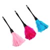 5 Color Soft Turkey Feather Dusting Brush with Black Handle