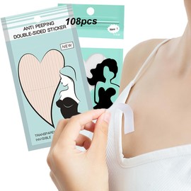 Double Sided Body Tape for Clothes and Dress Fashion Tape Fabric Tape Body Tape Double Sided for All Fabric Types Bra Tape Tape Sticky Strips No-Residue Clear Fashion Tape for Women - 108PCS