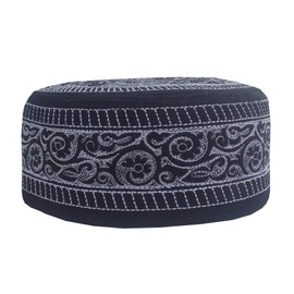 Kufi Men's Unisex Skull Cap Women's Designer Solid Hat with Hand Embroidery Kufi Caps Knitted Beanie