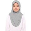 Girls Plain Islamic Hijab, Kids Instant Headscarf Readymade Pull On