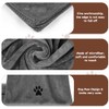 Set of 2 Pet Bath Towels, Black and Coffee, Microfibre,