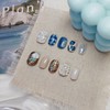 Short Square Press on Nails Handmade False Nails with 3D