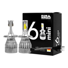 Kit Faros Delanteros Led C6 Mini Iron Led Alta Baja H4 Auto