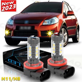 AQJ For 2007-2013 Suzuki SX4 2x H11 LED Fog/Driving Light 3000K Yellow Bright Bulb