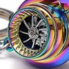 Metal Turbocharging Keychains LED Light Sound Colorful Zinc Alloy Turbine