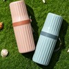 2pcs Travel Toothbrush Cup, Toothbrush Holder Toothpaste Storage Box Multifunctional