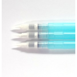 Kuretake Waterbrush Assorted Tips, Pack of 3, Fine, Medium & Broad, (Japan Import) [Komainu-Dou Original Package]