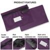 Leatherette Money Bag with Lock | 12x8 Inch | Purple