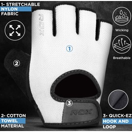 RDX Weight Lifting Gloves Gym Fitness Workout, Anti Slip Palm Protection Half Finger Exercise Glove for Powerlifting Deadlifting Bodybuilding Calisthenics Cycling Rowing Climbing Training, Men Women