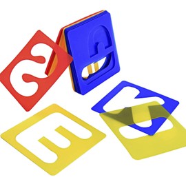 TecUnite 26 Pieces Alphabet Stencils Set Plastic Letter Stencils for Painting Learning, DIY Craft Decoration (3 x 3 Inches)