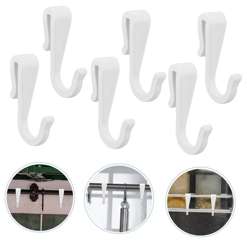 Kichvoe 6pcs Kitchen Wall Hooks Compact S Shape Plastic Hangers
