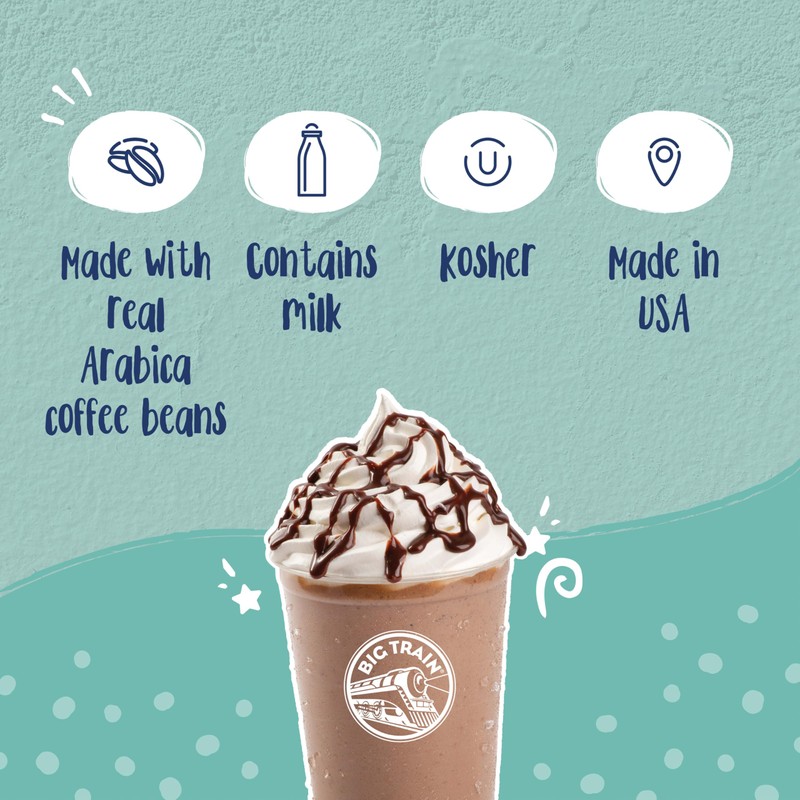 Big Train Low Carb Mocha Blended Ice Coffee Beverage Mix,