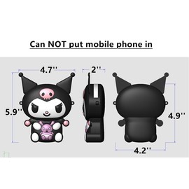 Kawaii Kuromi Bag Cute Cartoon Shoulder Bag My Melody Anime Wallet Kuromi Accessories for Girls Women Birthday Gifts, Black