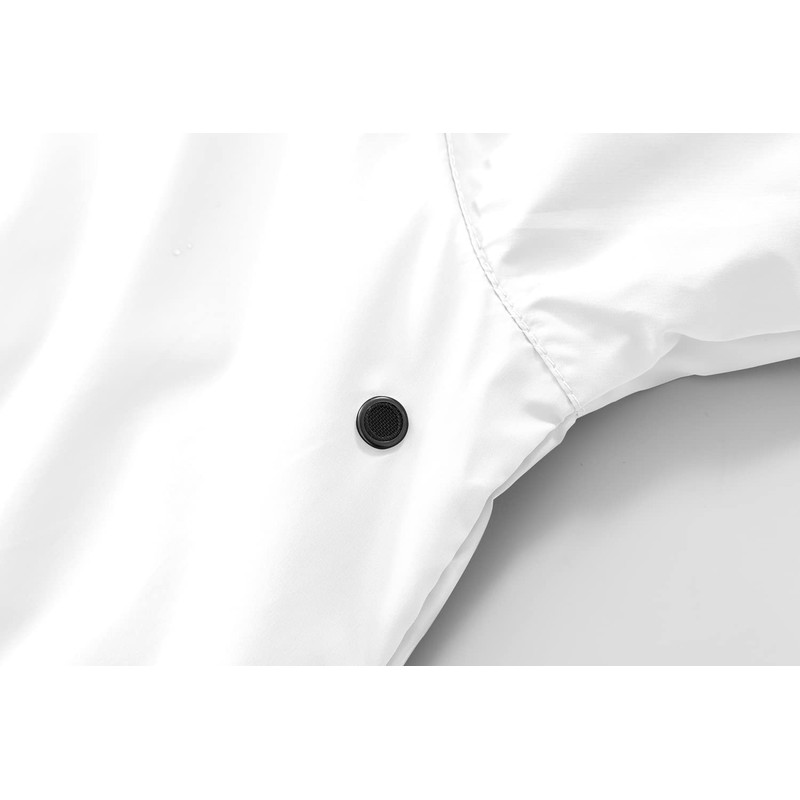 Spmor Men's Lightweight Waterproof Jacket Packable Windbreaker Running Coat White