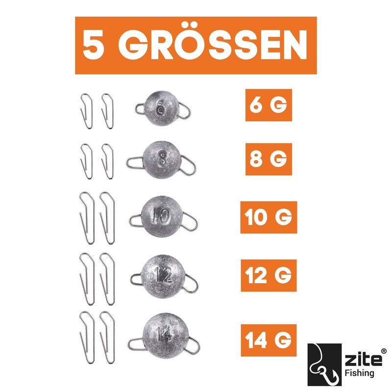 Zite Fishing Cheburashka Lead Jig Head Set - Bottom Jigs