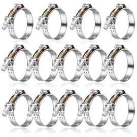 SEKSUALA 14Pack 2.25" T Bolt Hose Clamps - 304 Stainless Steel Turbo Intake Clamp for Turbo Tubes, Intercooler Pipes, Heavy Duty Radiator Hose Clamps Adjustable Range 64mm-72mm for 2.25" Hose ID