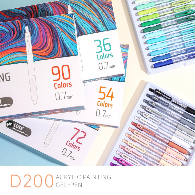 Ddaowanx 36 Pcs Acrylic Colored Pens Set,Fine Point Acrylic Paint