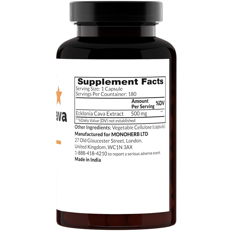 MONOHERB Ecklonia Cava Extract 500 mg - 180 Capsules