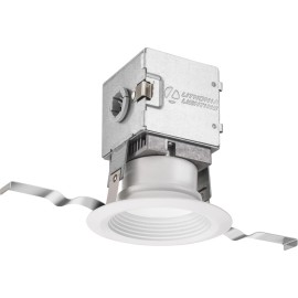 Lithonia Lighting Canless Kit 3" Baffle, Round, 3000 K, 90 CRI, Matte white, 3