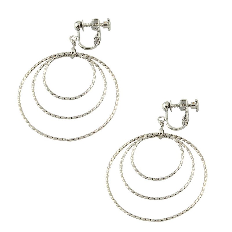 Jewelry Shop M e0073 Women's 3 Row Ring, Hoop Gradient,