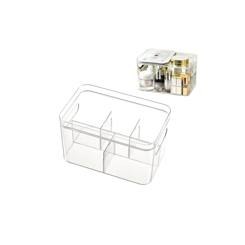 xocome Make-up Organiser, Cosmetic Organiser with 5 Compartments, 2 Removable