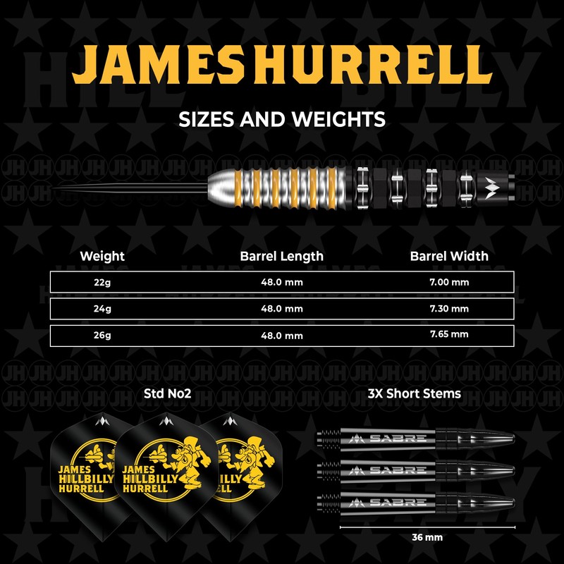 Mission | James Hurrell Darts | Steel Tip | 95%