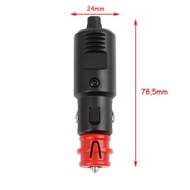 Leloco 2 Stück Zigarettenanzünder Stecker, Mit Stromversorgung Kontrollleuchte, 12v Stecker Kfz 8A Sicherheits Universalstecker, für Auto LKW PKW Motorrad Kühlbox Navi Auto Handstaubsauger