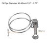sourcing map 10Pcs Double Wire Hose Clamp, 40-45mm Adjustable Stainless