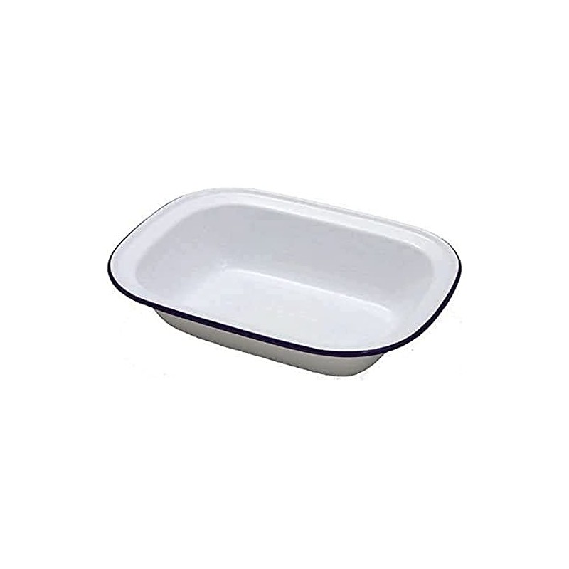 IBILI Platter Blanca Rectangular/deep 22 cm of Enamelled Steel in