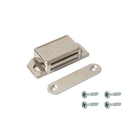 Cupboard Door Magnets Harmac House 4 Pieces Heavy Duty Magnetic Door Catch Cupboard Cabinet Wardrobe Door Satin Chrome Magnet Latch 10kg