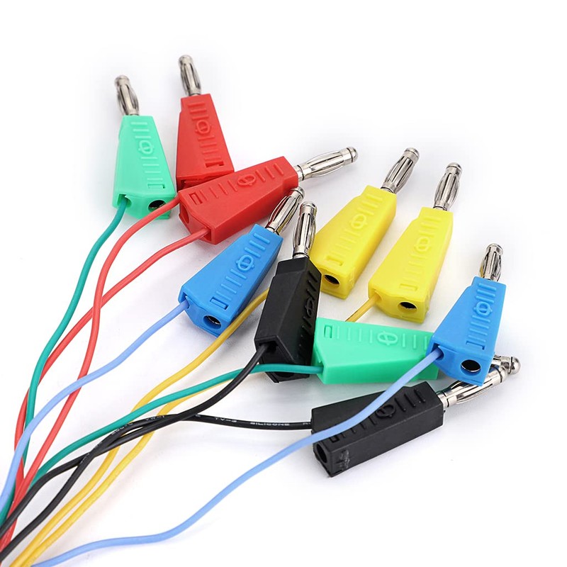 Sumnacon 10 Pcs Stackable Banana Plug to Male Jumper Wire
