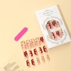 LYMCY Press on Nails, Ice Translucent Flower False Nail, Artificial