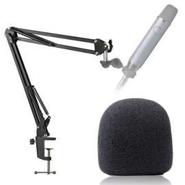 Blue Ember Boom Arm Stand with Pop Filter - Mic Stand with Foam Cover Windscreen for Blue Ember Microphone by YOUSHARES