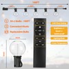 100FT LED Outdoor String Lights with 3 Color Lights, Dimmable