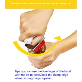 Jar Opener for Weak Hands, Jar Opener Tool - Powerful Lid and Jar Opener, Quick Opening for Cooking & Everyday Use, Wrench for Seniors Arthritis Elderly to Open Jar Easily