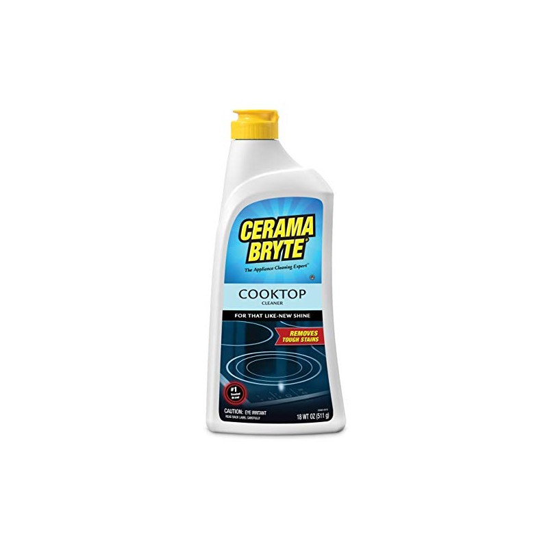 Cerama Bryte Removes Tough Stains Cooktop and Stove Top Cleaner