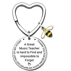 TTOVEN Music Teacher Gifts Thank You Music Teacher Keyring A Great Music Teacher is Hard to Find and Impossible to Forget