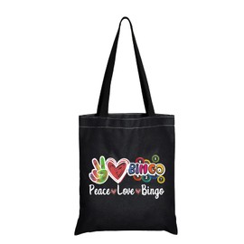 JXGZSO B Caller Bag Lucky B Tote Bag Peace Love B Shopping Bag Funny B Player Casino Lover Gift