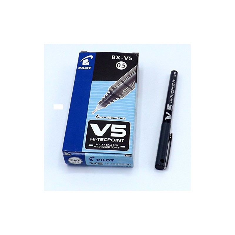 Pilot V5 Hi-Tecpoint Ultra Rollerball Pen 0.3mm Line Black [Pack