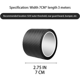 Guibell Protectores De Borde De Puerta De Coche, Protectores De Borde De Entrada De Coche, Cinta Anticolisión, Accesorios Decorativos Universales. 4 Volúmenes (Negro, 7CMx3M)