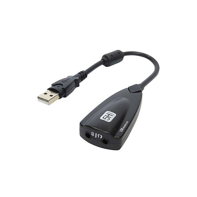 keepdrum USB-HA USB Audio Adapter with Microphone and Headphone Input