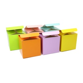 Oletx 24 Pcs Colorful Paper Gift Boxes, Small Candy Boxes Bulk, 3x3x3 inch Gift Box with Lids, Goodie Treat Boxes for Party Favors, Birthday Gifts, Wedding Gifts