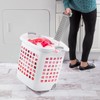 Sterilite 1.75 Bushel Ultra™ Wheeled Laundry Basket Plastic, White, (Pack