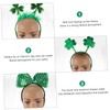 FUNOMOCYA 1set St Patrick's Day Sequin Bowknot Hairbands Hair Accessories
