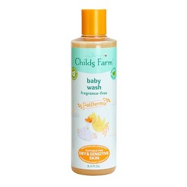 Childs Farm, OatDerma Baby Wash, Fragrance-Free, Gently Cleanses and Soothes, Suitable for Newborns with Dry, Eczema-prone, Sensitive Skin, 8.4 Fl Oz