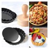 Hinapan Pack of 6 Tart Mould with Lifting Base, 3