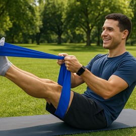 Zavis Resistance Bands Set – [Set of 3] 1.5M Natural Latex Exercise Bands for Strength Training, Pilates, Yoga, and Physical Therapy – Light, Medium & Heavy Resistance with Carry Bag & Instructions.